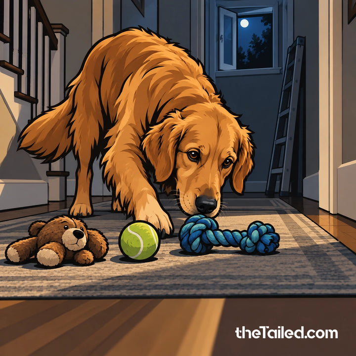 Nash the dog brought three toys during a home break-in